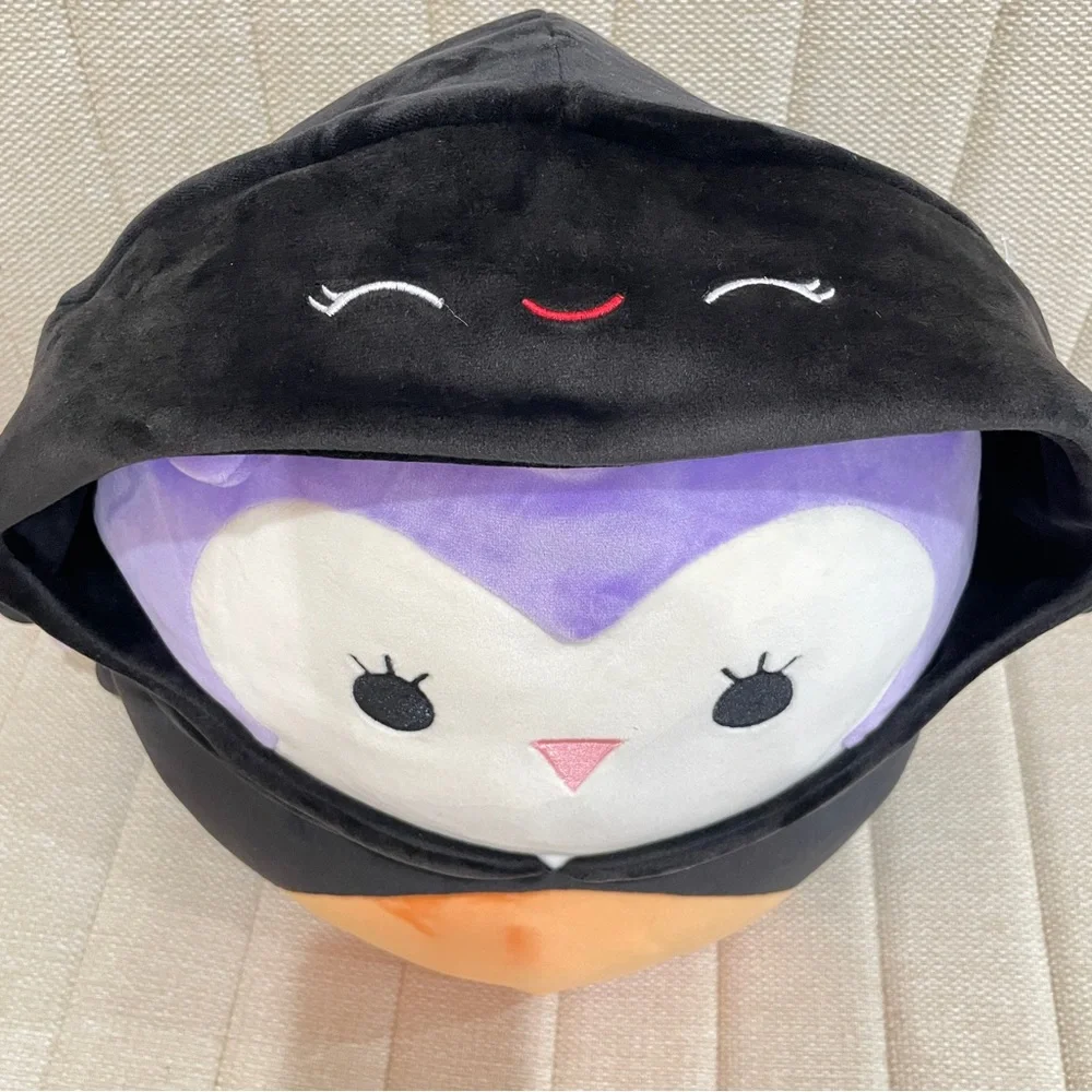 NEW Squishmallows Holly the Owl Halloween‎ Spider Hoodie Plush Black Purple